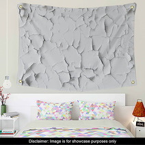 Cracked Flaking White Paint, Background Texture Wall Art 92319505