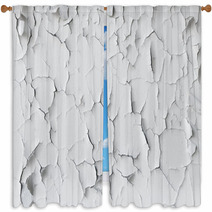 Cracked Flaking White Paint, Background Texture Window Curtains 92319505