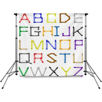 Crayone Alphabet - English Characters Backdrops 8233960