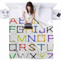 Crayone Alphabet - English Characters Blankets 8233960