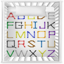 Crayone Alphabet - English Characters Nursery Decor 8233960