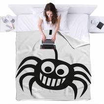 Crazy Spider On Thread Blankets 100763416