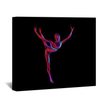 Creative Silhouette Of Gymnastic Girl Art Gymnastics Wall Art 94596790
