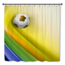 Creative Soccer Vector Design Bath Decor 66335819
