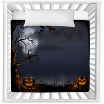 Creepy Halloween Scene - Digital Illustration Nursery Decor 91428800