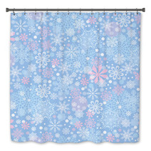 Cristmas Background With Snowflakes Bath Decor 56270630