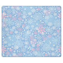 Cristmas Background With Snowflakes Rugs 56270630