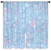 Cristmas Background With Snowflakes Window Curtains 56270630
