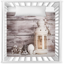 Cristmas Lantern With Snow Nursery Decor 56465023