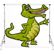 Crocodile Animal Cartoon Illustration Backdrops 66637590