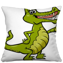 Crocodile Animal Cartoon Illustration Pillows 66637590