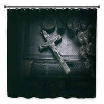 Cross Crucifix On A Bible Bath Decor 82948283