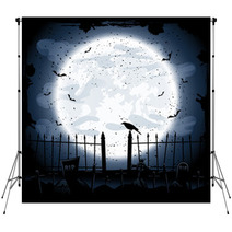 Crow In Cemetery Backdrops 53442131