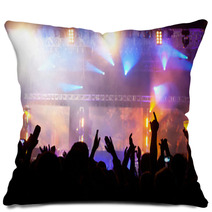 Crowd At Concert Pillows 44469640