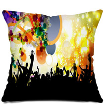 Crowd Of Dancing People. Vector Pillows 66162749