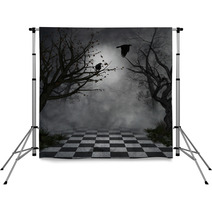 Crows In A Fantastic Park Backdrops 65349420