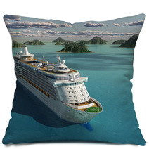 Cruise Ship In The Sea Pillows 49744753