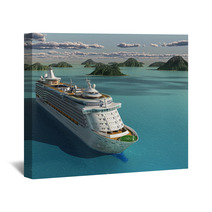 Cruise Ship In The Sea Wall Art 49744753