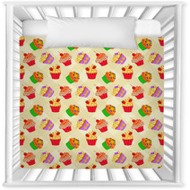 Cupcakes Pattern Nursery Decor 49284233