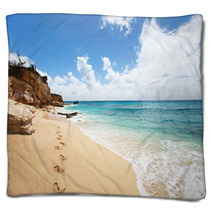 Cupecoy Beach On St Martin Caribbean Blankets 51612294