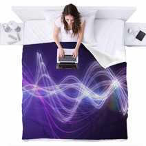 Curved Laser Light Design In Purple Blankets 64745881