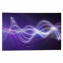 Curved Laser Light Design In Purple Rugs 64745881