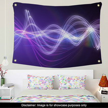 Curved Laser Light Design In Purple Wall Art 64745881