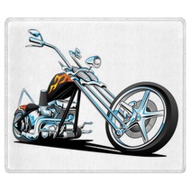 Custom American Chopper Motorcycle Vector Illustration Rugs 84924227