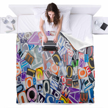 Cut Letters From Newspapers And Magazines Blankets 40889917