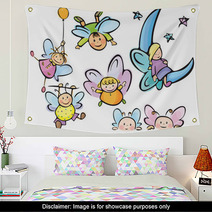 Cute Angels For Your Design Wall Art 23962589