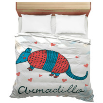Cute Armadillo Character Bedding 92721342