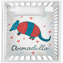 Cute Armadillo Character Nursery Decor 92721342