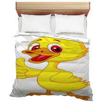 Cute Baby Duck Cartoon Thumb Up Bedding 51838055