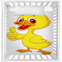Cute Baby Duck Cartoon Thumb Up Nursery Decor 51838055