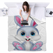 Cute Baby Rabbit Cartoon Blankets 63003907