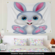 Cute Baby Rabbit Cartoon Wall Art 63003907