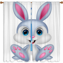 Cute Baby Rabbit Cartoon Window Curtains 63003907