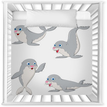 Cute Baby Seal Cartoon Nursery Decor 70332299