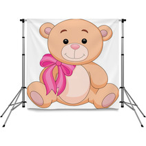 Cute Brown Bear Stuff Cartoon Backdrops 51350040