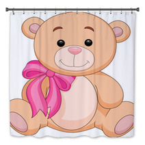 Cute Brown Bear Stuff Cartoon Bath Decor 51350040