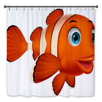 Cute Clown Fish Cartoon Bath Decor 52528156