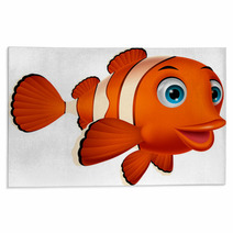 Cute Clown Fish Cartoon Rugs 52528156