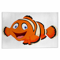 Cute Clown Fish Cartoon Rugs 63911282