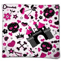 Cute Girlish Aggressive Pattern Blankets 52600834