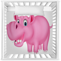 Cute Hippo Cartoon Nursery Decor 67013525