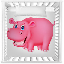 Cute Hippo Cartoon Nursery Decor 67014074