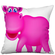 Cute Hippo Cartoon Pillows 47910917
