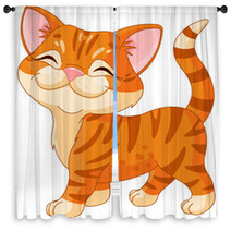 Cute Kitten Window Curtains 46262687