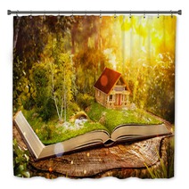 Cute Magical Log House Bath Decor 113060081