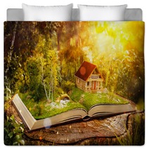 Cute Magical Log House Bedding 113060081